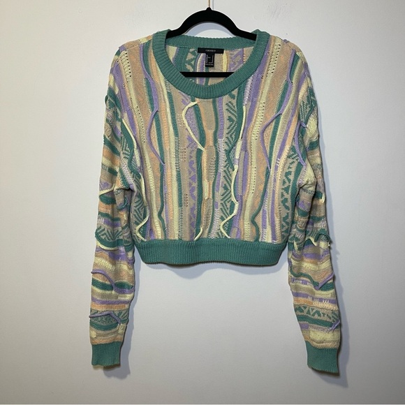 Multicolor 3D Y2K/90s Textured Sweater - Picture 1 of 7